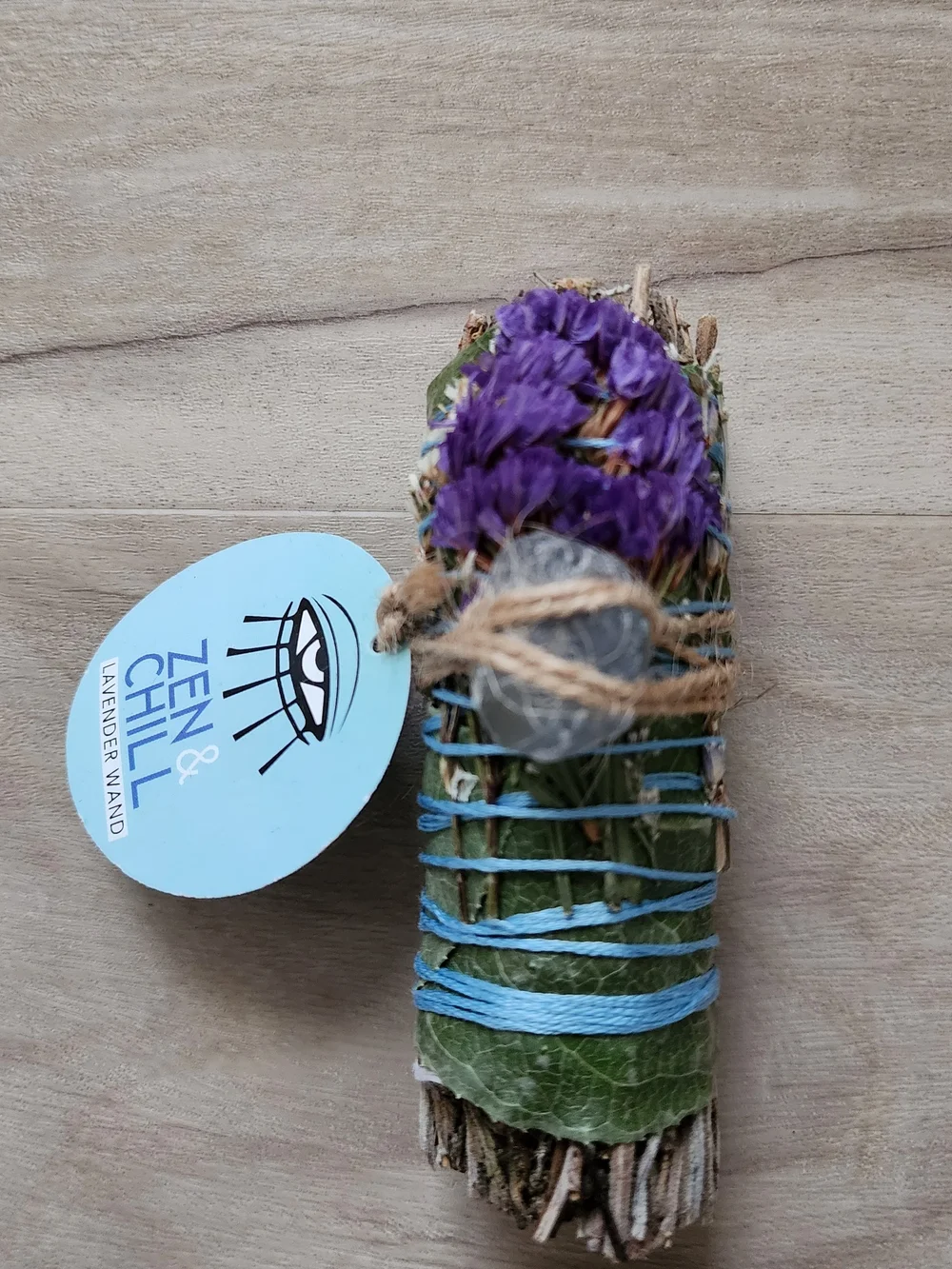 Ritual Gypsy Lavender Smoke & Water Smudge Stick Bundle w/ Celestite Crystal